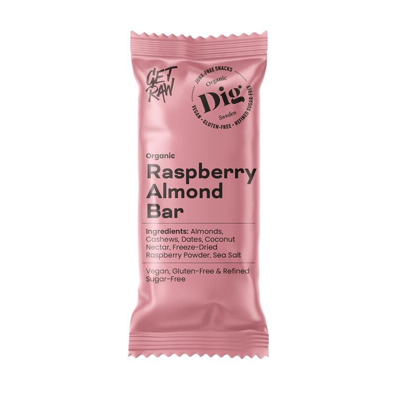 Product Image for Dig raspberry almond bar 42g