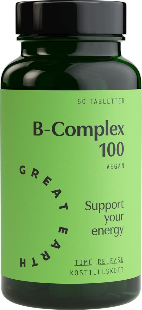Great Earth B-complex 100 60 Tabletter | Kosttillskott - Vitaminer & Mineraler - B-vitamin | Gymkraft