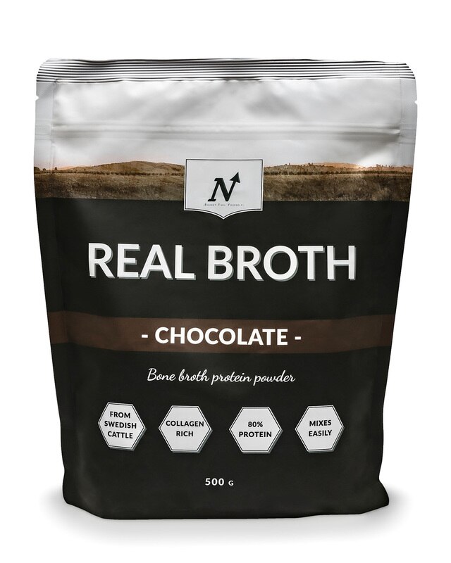 Nyttoteket Real Broth Chocolate 500g | Hälsokost - Led- och muskelvärk | Gymkraft