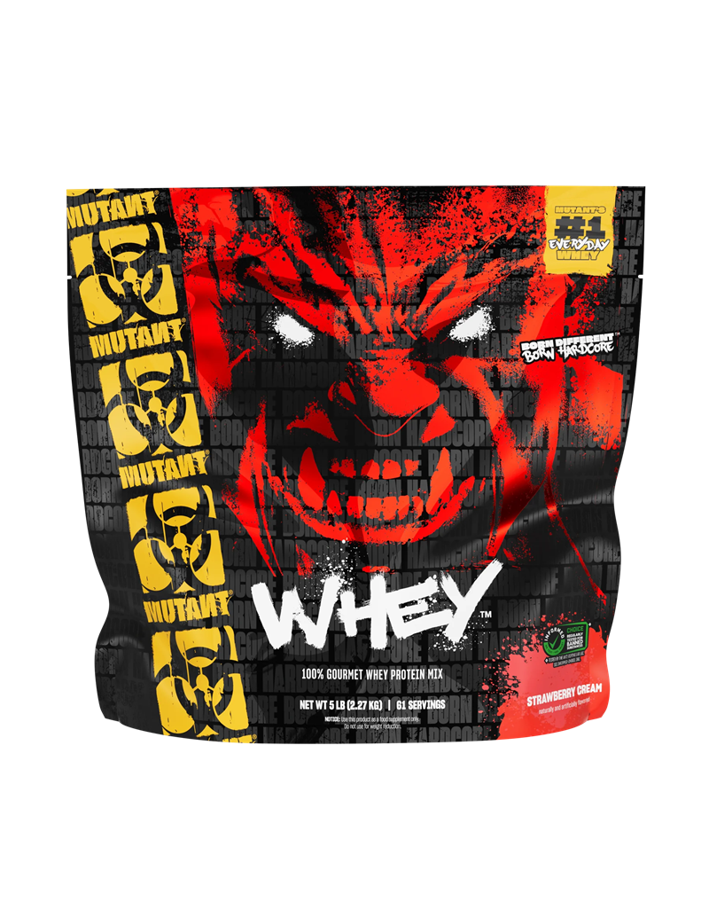 Mutant Whey Strawberry Cream 2,27kg | Kosttillskott - Träningstillskott - Efter träning | Gymkraft