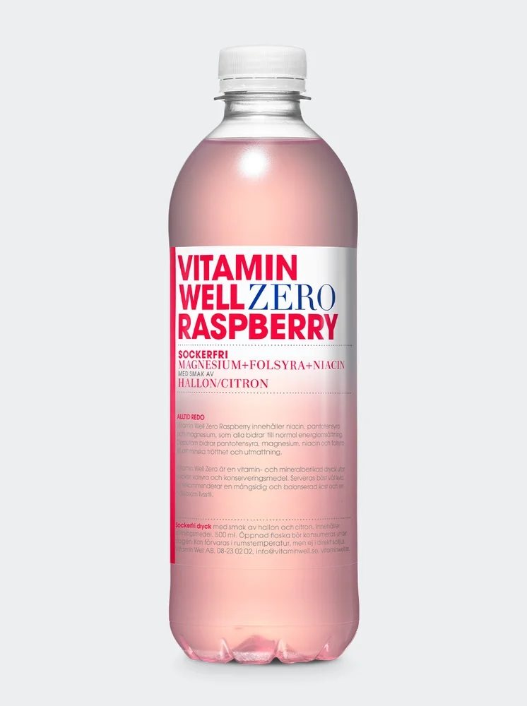 Vitamin Well Zero Raspberry 500ml | VarumÀrken - Vitamin Well | Gymkraft