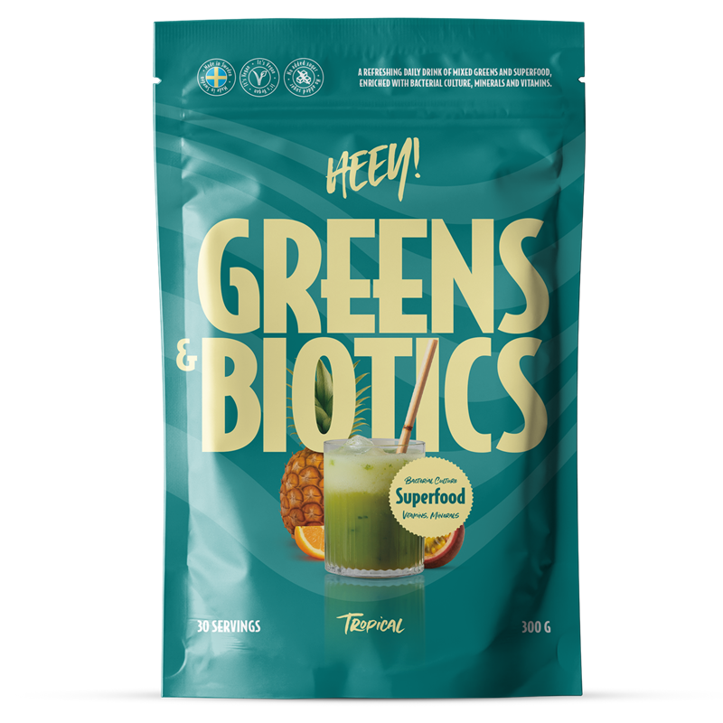 Heey! Greens & Biotics Superfood + Probiotics Tropical 300g