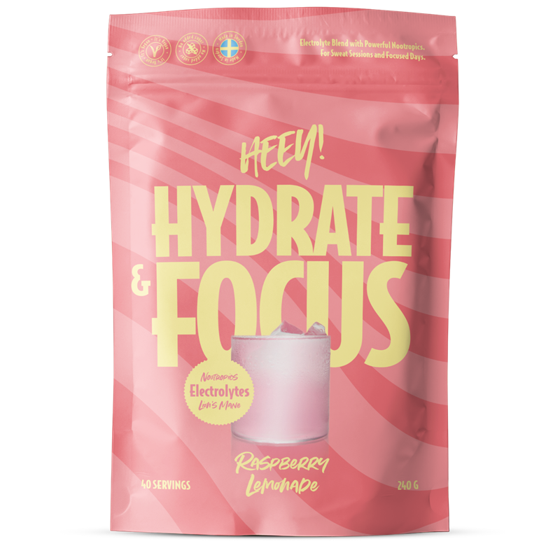 Heey! Hydrate & Focus Raspberry Lemonade 240g