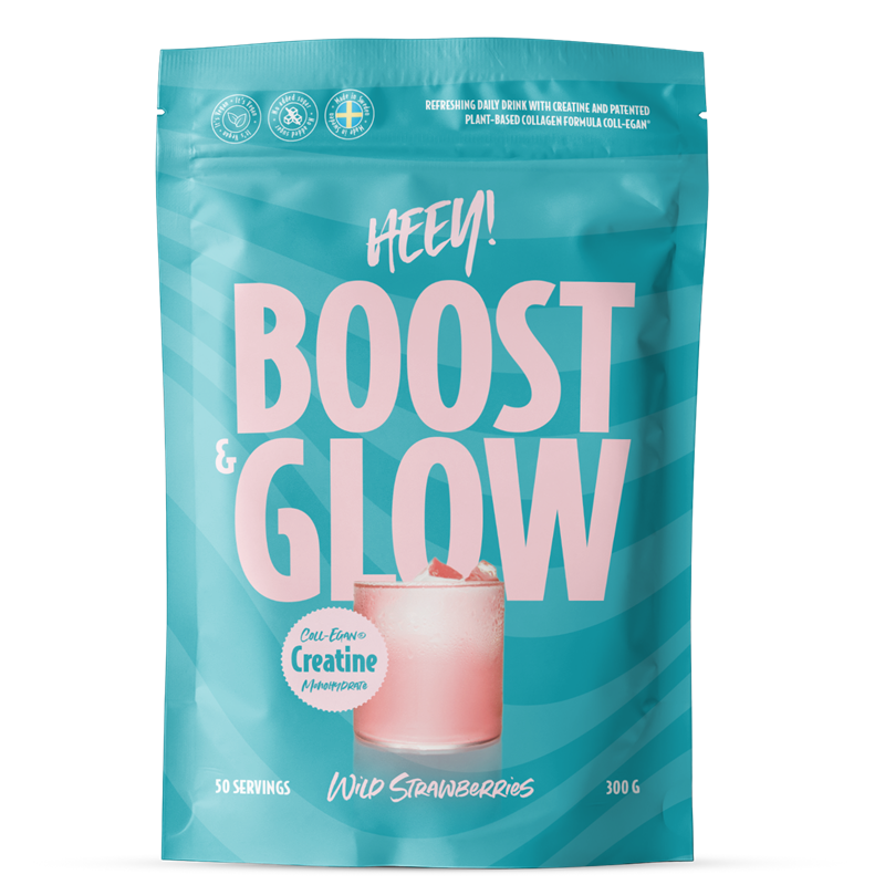 Heey! Boost & Glow Creatine + Coll-egan Wild Strawberries 300g
