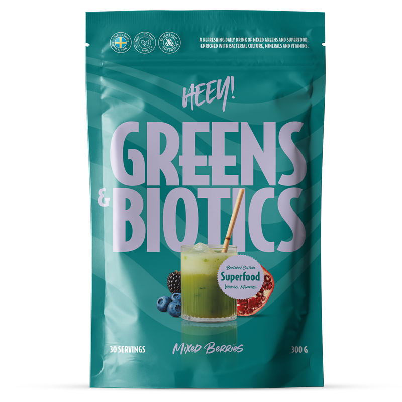 Heey! Greens & Biotics Superfood + Probiotics Mixed Berries 300g