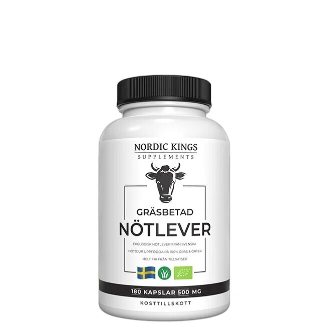 Nordic Kings Suppplements Gräsbetad Nötlever 180 Kapslar | Varumärken - Nordic Kings Suppplements | Gymkraft