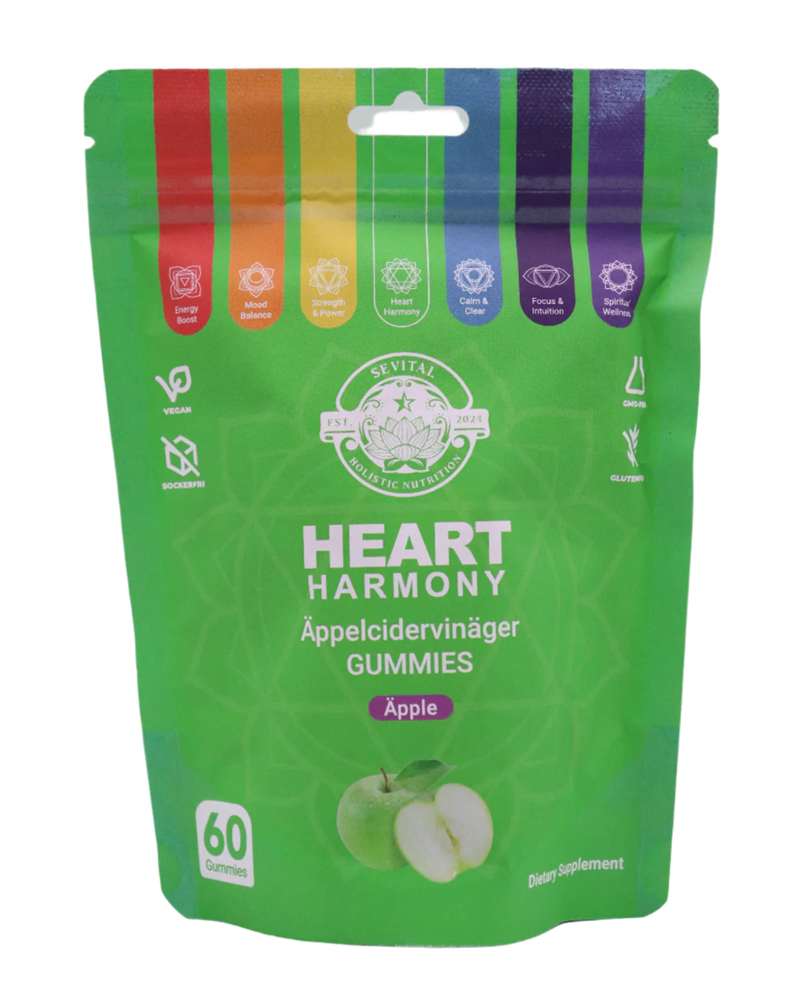 Sevital Heart Harmony Äppelcidervinäger Gummies 60st | Varumärken - Sevital | Gymkraft