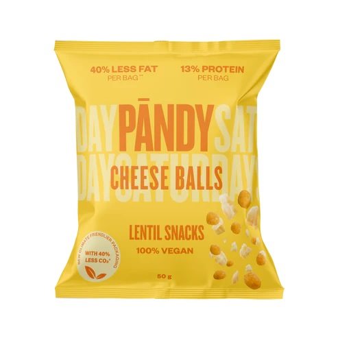 Pändy Lentil Chips Cheese Balls 50g | Kampanjer 1 - Snacks kampanj! Köp minst 3 - få 15% EXTRA rabatt | Gymkraft