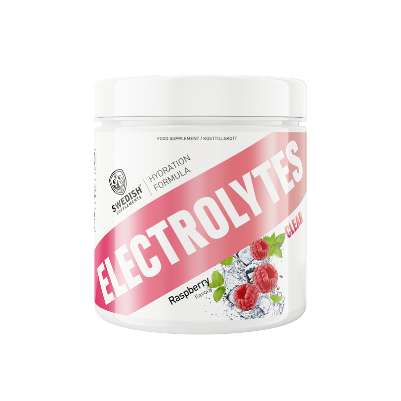Swedish Supplements Clear Electrolytes Raspberry 240g | Kosttillskott - Träningstillskott - Efter träning | Gymkraft
