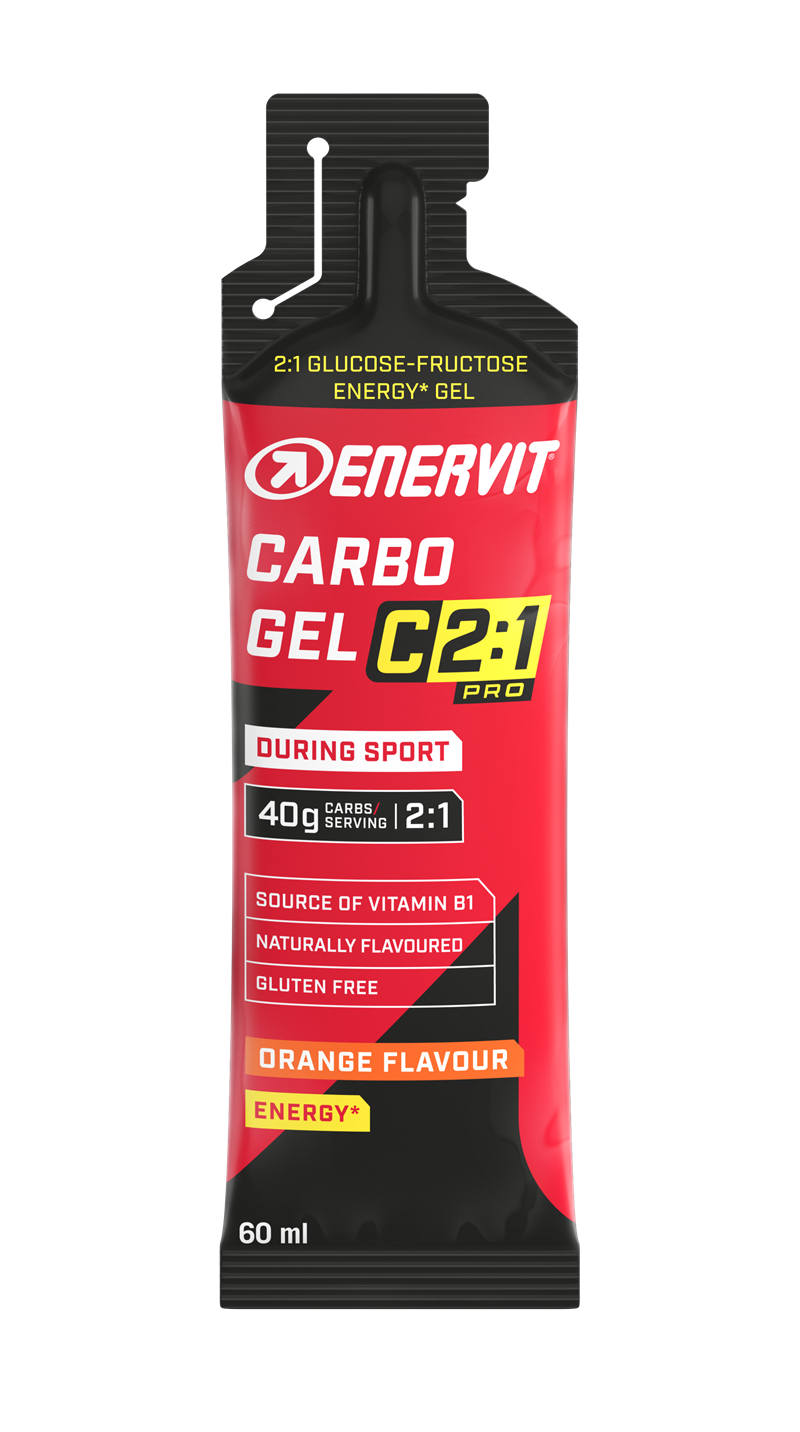 Enervit Carbo Gel C2:1PRO Orange 60ml | Kosttillskott - Träningstillskott - Efter träning | Gymkraft