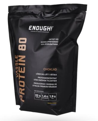 Enough Proteinpulver Choklad 1000g | Kosttillskott - Träningstillskott - Efter träning | Gymkraft