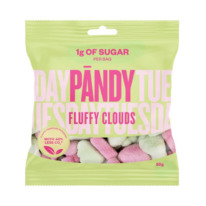 Pändy Candy Fluffy Clouds 50g | Kampanjer 1 - Snacks kampanj! Köp minst 3 - få 15% EXTRA rabatt | Gymkraft