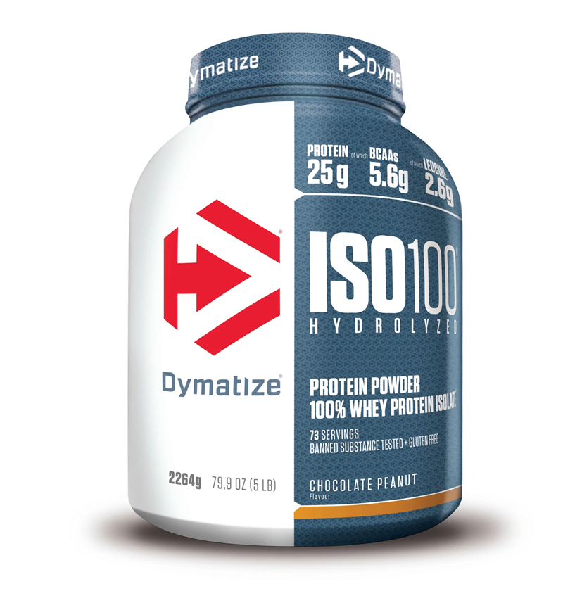 Dymatize Iso-100 Chocolate Peanut 2,2kg | Kosttillskott - Proteinpulver - Vassleprotein - Vassleisolat | Gymkraft