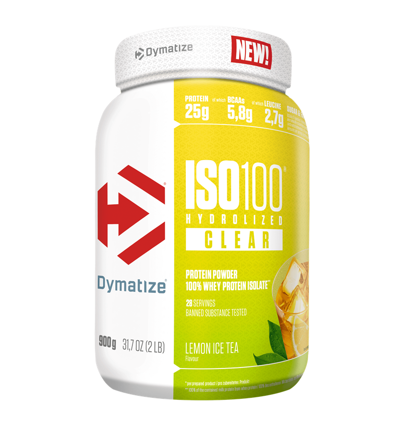 Dymatize Iso 100 Clear Peach Ice Tea 900g | Kosttillskott - Proteinpulver - Vassleprotein - Vassleisolat | Gymkraft