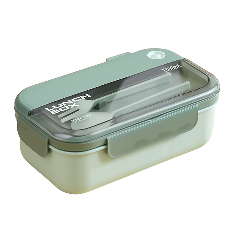 Yakada Lunch Box Green med bestick 1100ml