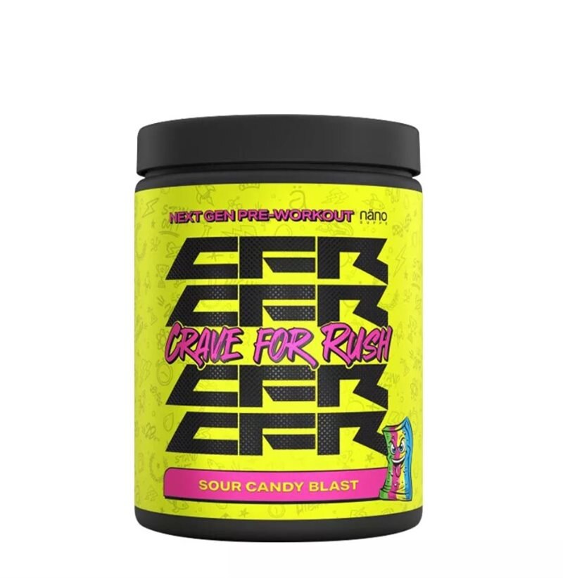 Näno Supps Crave For Rush Sour Candy Blast 400g | Kosttillskott - Prestationshöjare - PWO - Pre-Workout | Gymkraft