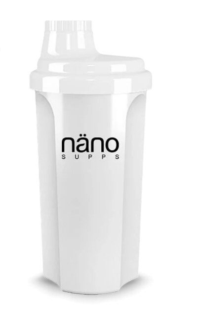 Näno Supps Shaker White 500ml | Träningstillbehör - Vattenflaskor & Shakers | Gymkraft