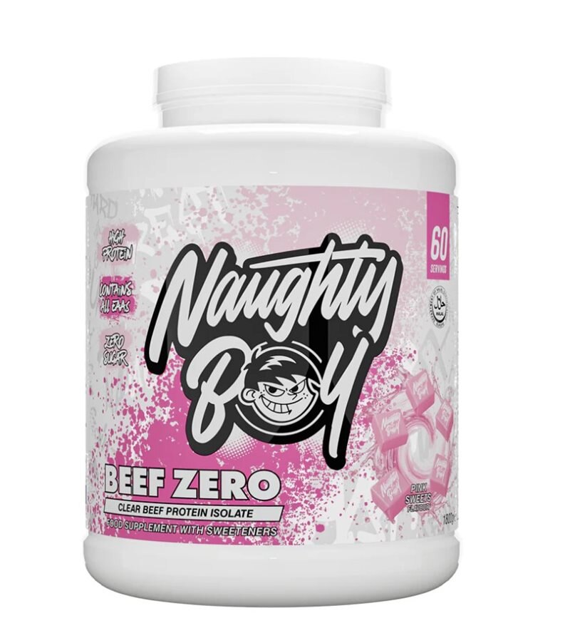Product Image for Proteinpulver - Naughty Boy -  Beef Zero Pink Sweets 1800g