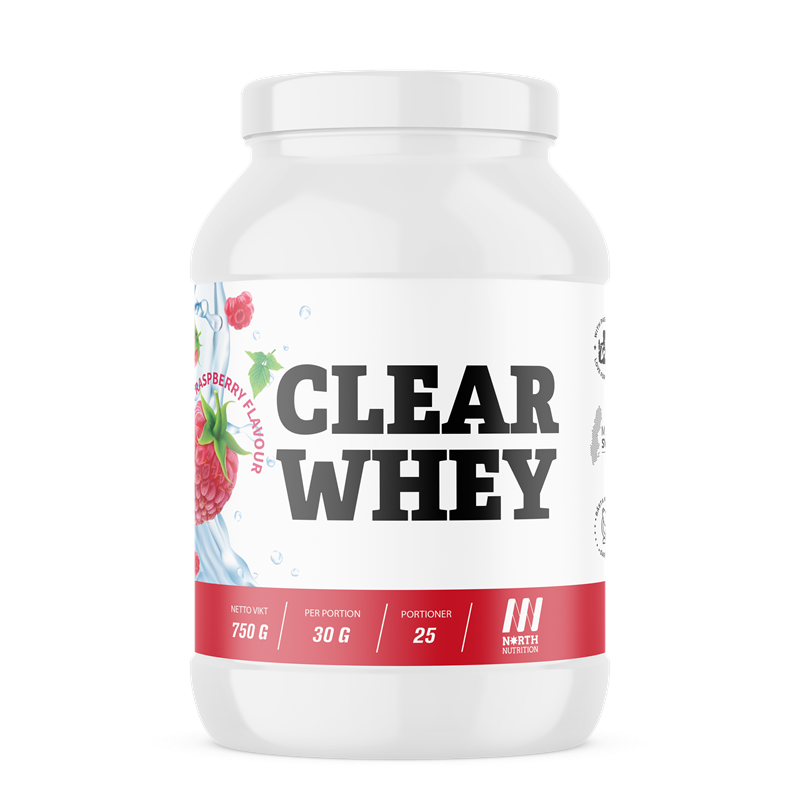 North Nutrition Clear Whey Raspberry 750g | Kosttillskott - Proteinpulver - Vassleprotein - Vassleisolat | Gymkraft