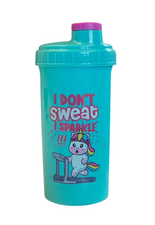 North Nutrition ShakerTurquoise I sparkle 700ml | Träningstillbehör - Vattenflaskor & Shakers | Gymkraft
