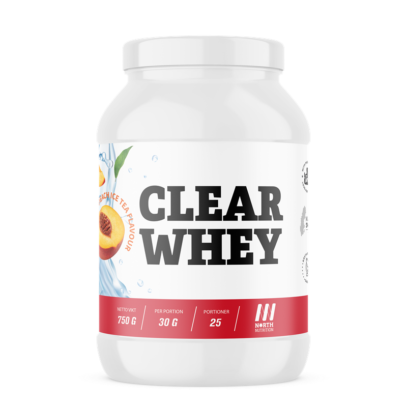 North Nutrition Clear Whey Peach IceTea 750g | Kosttillskott - Proteinpulver - Vassleprotein - Vassleisolat | Gymkraft