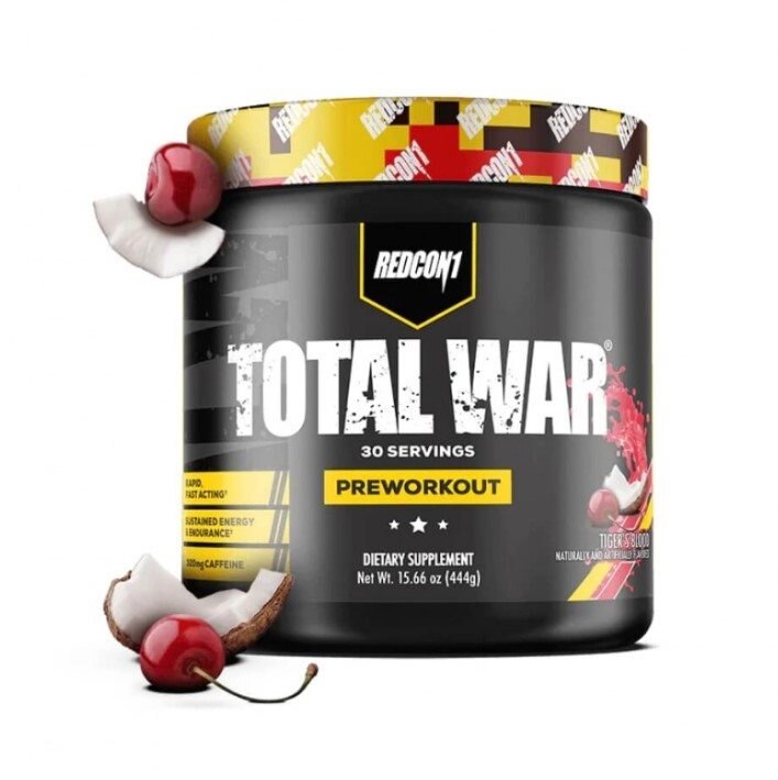 Redcon1 Total War Tigers Blood 0,4kg | Kosttillskott - Prestationshöjare - PWO - Pre-Workout - PWO Pulver | Gymkraft