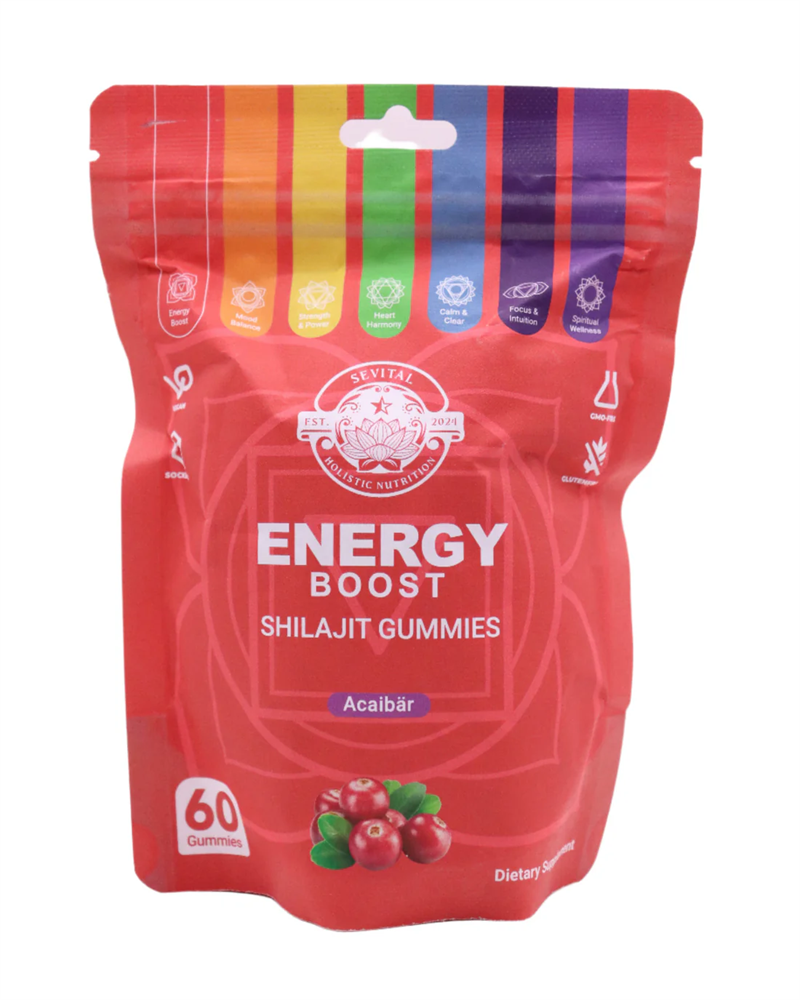 Sevital Energy Boost Shilajit Gummies 60st | Hälsokost - Lust & energi | Gymkraft