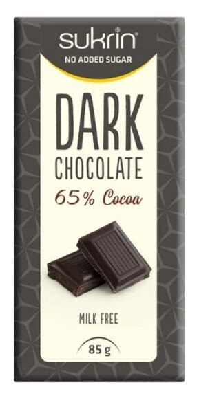 Sukrin Dark Chocolate 65% 85g | Hälsokost - Livsmedel - Snack & Godis | Gymkraft