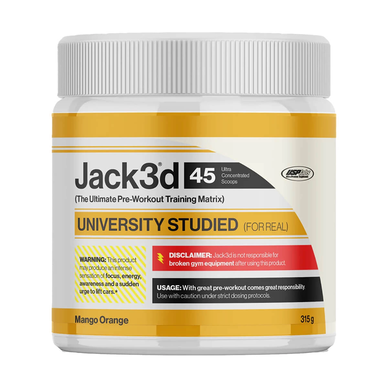 USP Labs Jack3d Mango Orange 315g | Kosttillskott - Prestationshöjare - PWO - Pre-Workout - PWO med koffein | Gymkraft