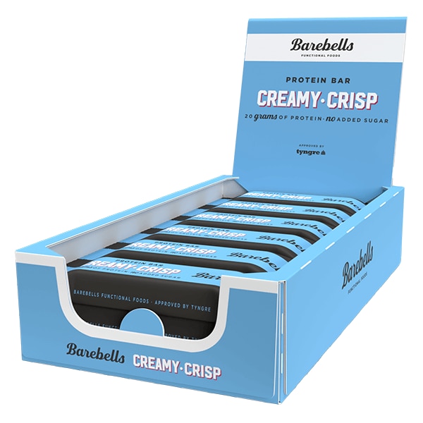 Barebells Protein Bar Creamy Crisp 12x55g | Kampanjer 1 - Bars Kampanj! Köp minst 3 - Få 15% EXTRA rabatt! | Gymkraft