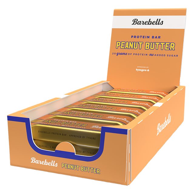 Barebells Protein Bar Peanut Butter 12x55g | Kampanjer 1 - Bars Kampanj! Köp minst 3 - Få 15% EXTRA rabatt! | Gymkraft