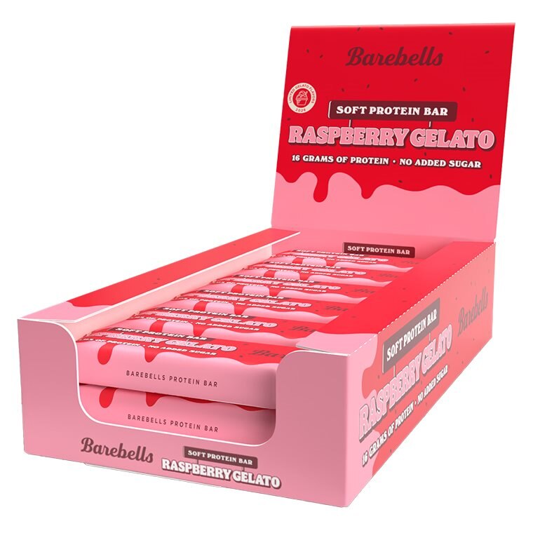 Barebells Soft Protein Bar Raspberry Gelato 12x55g