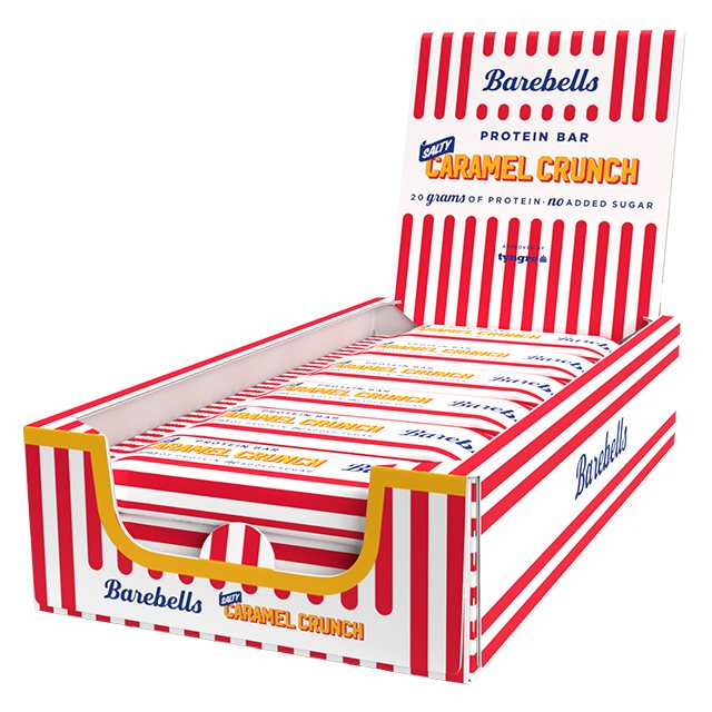 Barebells Protein Bar Salty Caramel Crunch 12x55g | Kampanjer 1 - Bars Kampanj! Köp minst 3 - Få 15% EXTRA rabatt! | Gymkraft