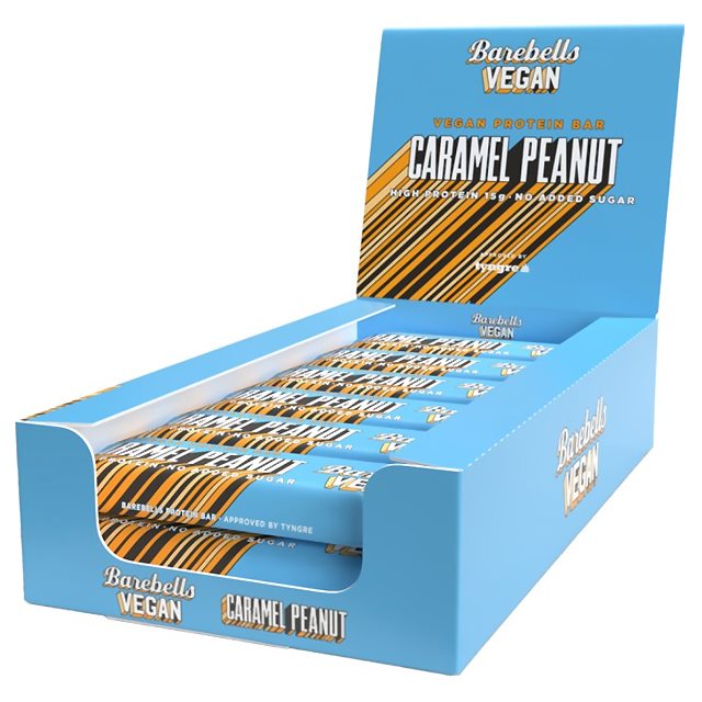 Barebells Vegan Protein Bar Caramel Peanut 12x55g | Kampanjer 1 - Bars Kampanj! Köp minst 3 - Få 15% EXTRA rabatt! | Gymkraft