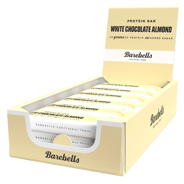 Barebells Protein Bar White Chocolate Almond 12x55g | Kampanjer 1 - Bars Kampanj! Köp minst 3 - Få 15% EXTRA rabatt! | Gymkraft