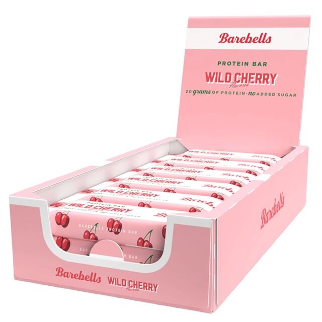 Barebells Protein Bar Wild Cherry 12x55g | Kampanjer 1 - Bars Kampanj! Köp minst 3 - Få 15% EXTRA rabatt! | Gymkraft