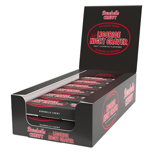 Barebells Chewy Licorice Night Craver 18x40g | Kosttillskott - Bars - Proteinbars - Barebells proteinbars | Gymkraft