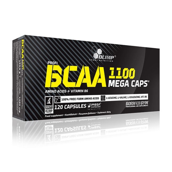 Olimp Sport Nutrition BCAA Mega Caps 120 kapslar | Kosttillskott - Viktkontroll - Viktminskning | Gymkraft