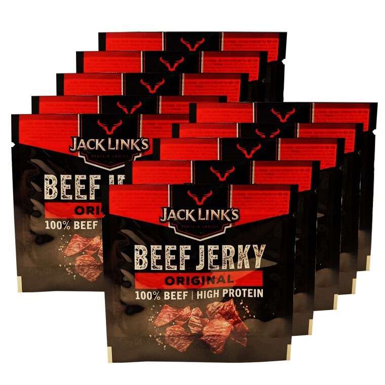 Jack Links Beef Jerky Original 10x10g | Hälsokost - Livsmedel - Snack & Godis | Gymkraft
