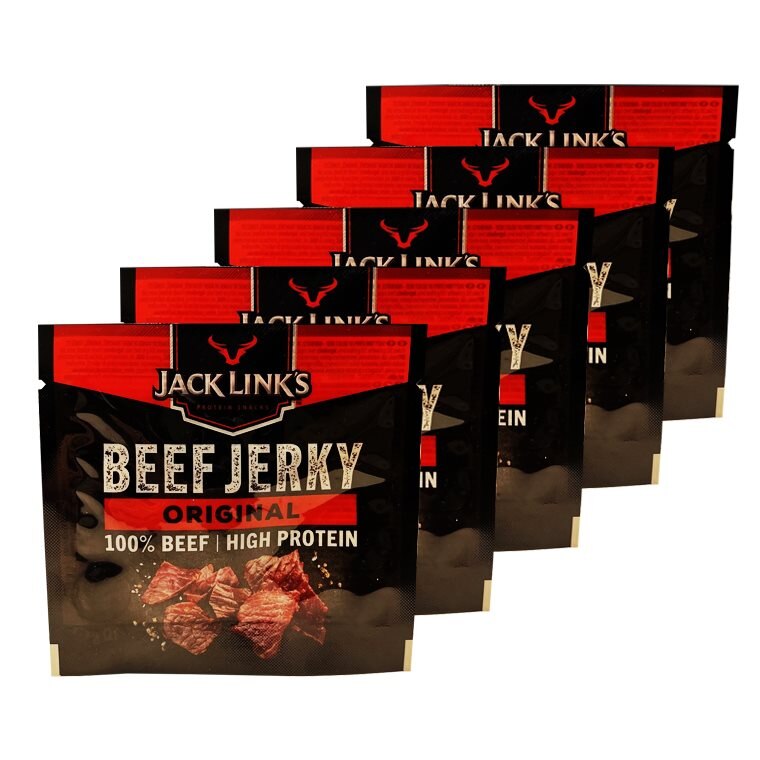 Jack Links Beef Jerky Original 5x10g | Hälsokost - Livsmedel - Snack & Godis | Gymkraft