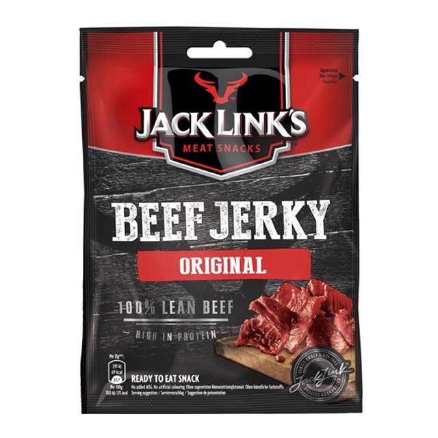 Jack Links Beef Jerky Original 60g | Kampanjer 1 - Snacks kampanj! Köp minst 3 - få 15% EXTRA rabatt | Gymkraft