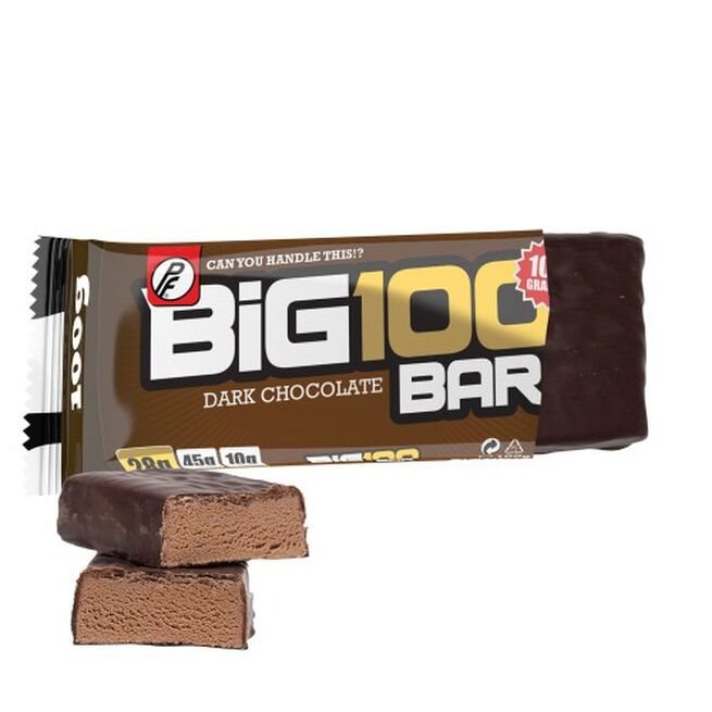 Proteinfabrikken Big 100 Bar Dark Chocolate 100g | Kampanjer 1 - Bars Kampanj! Köp minst 3 - Få 15% EXTRA rabatt! | Gymkraft
