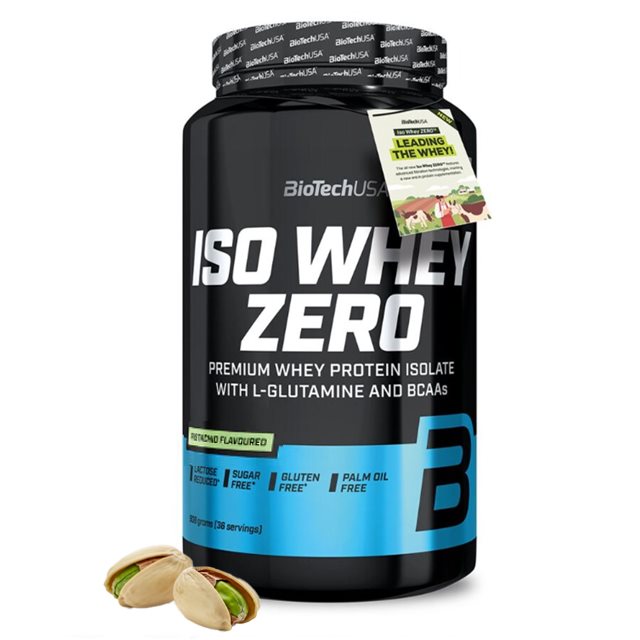 BioTechUSA Iso Whey Zero Pistachio 908g | Kosttillskott - Proteinpulver - Laktosfritt proteinpulver | Gymkraft