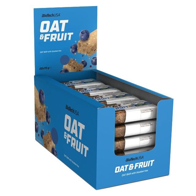 BioTechUSA Oat & Fruit Bar Blueberry 20x70g | Kampanjer 1//Bars Kampanj! Köp minst 3 - Få 15% EXTRA rabatt! | Gymkraft