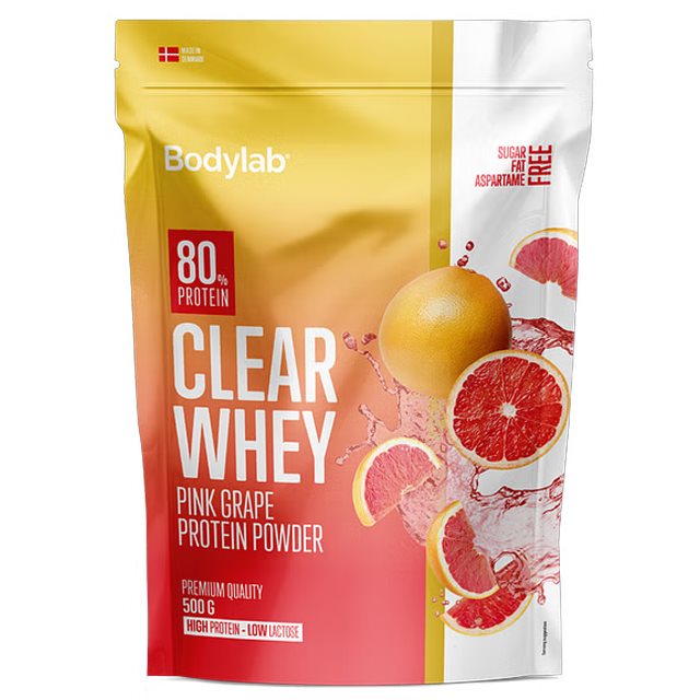 Bodylab Clear Whey Pink Grape 500g | Kampanjer 1 - Kampanj! Köp minst 3 - Få 15% EXTRA rabatt! | Gymkraft