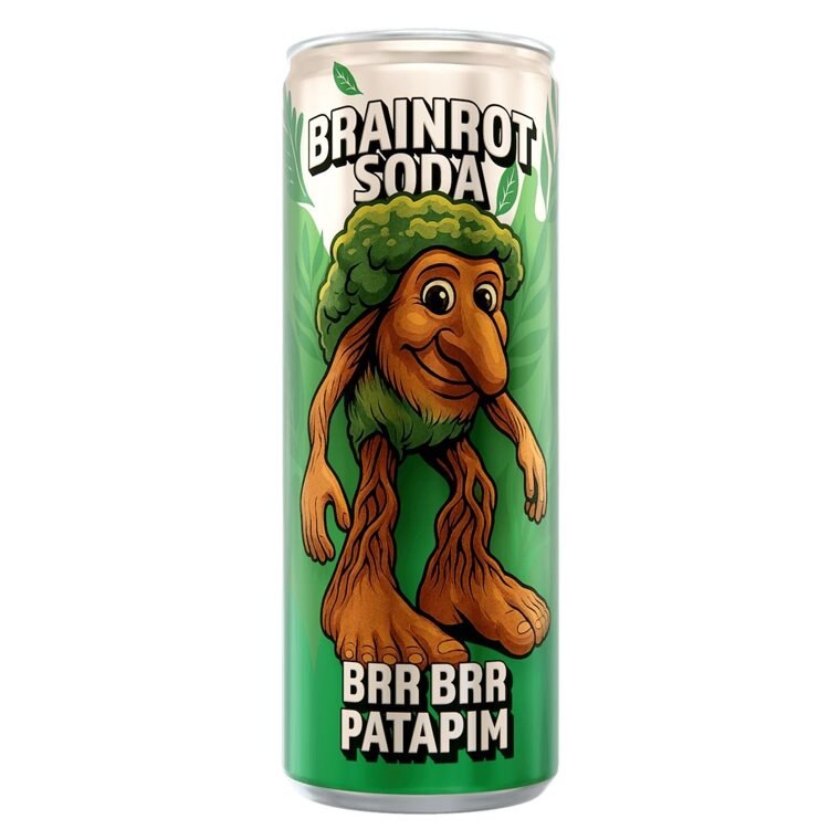 Brainrot Soda Brr Brr Patapim 250ml | Kampanjer 1 - Brainrot Soda Mix 4-pack | Gymkraft
