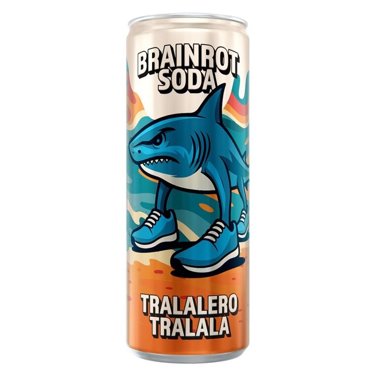 Brainrot Soda Tralalero Tralala 250ml | Kampanjer 1 - Brainrot Soda Mix 4-pack | Gymkraft