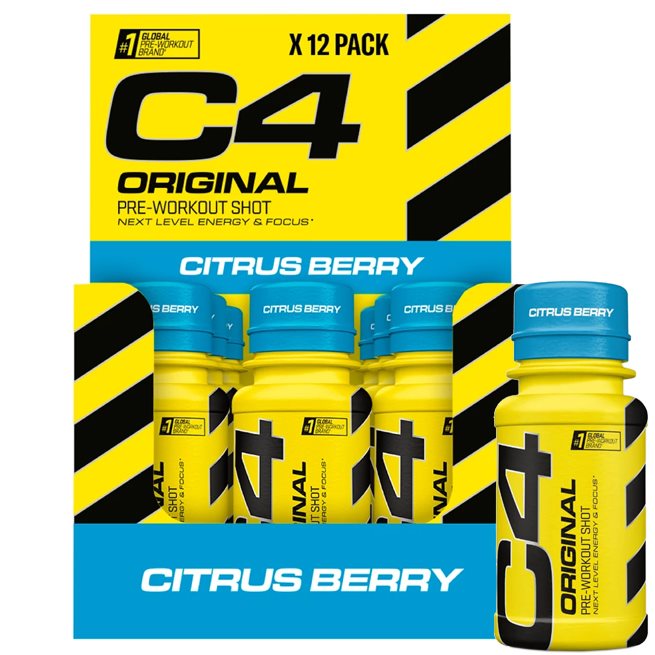 Product Image for Cellucor c4 original pwo shot citrus berry 12x60ml
