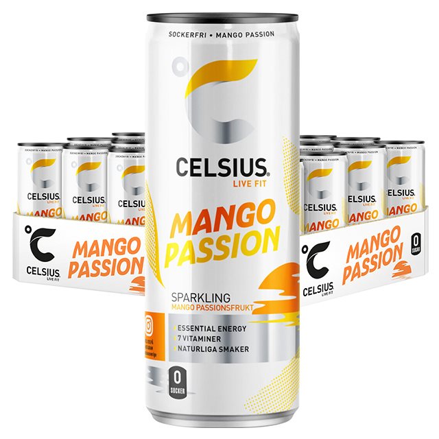 Product Image for Celsius mango passion 24x355ml