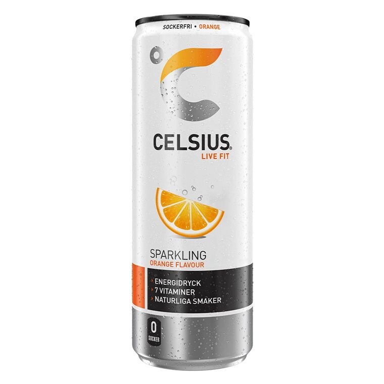 Celsius Orange 355ml | Drycker - Energidryck - Sockerfri energidryck | Gymkraft